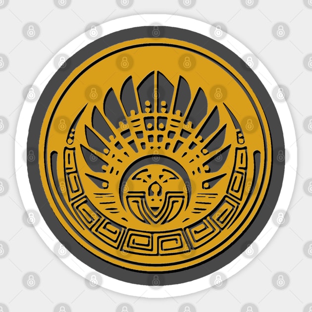 Crop Circle 6 in Gold Sticker by Whites Designs